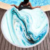 Custom Larger Marble Quick Dry Round Microfiber Beach Towel For Summer