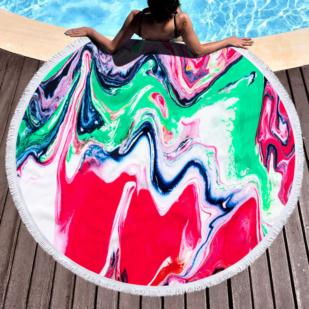 Factory Marble Light Weight Printed Microfiber Beach Chair Towel for Summer