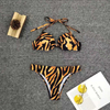 Wholesale Tiger Print Two Pieces Bikini Triangle Bikini 2020 Swimsuit