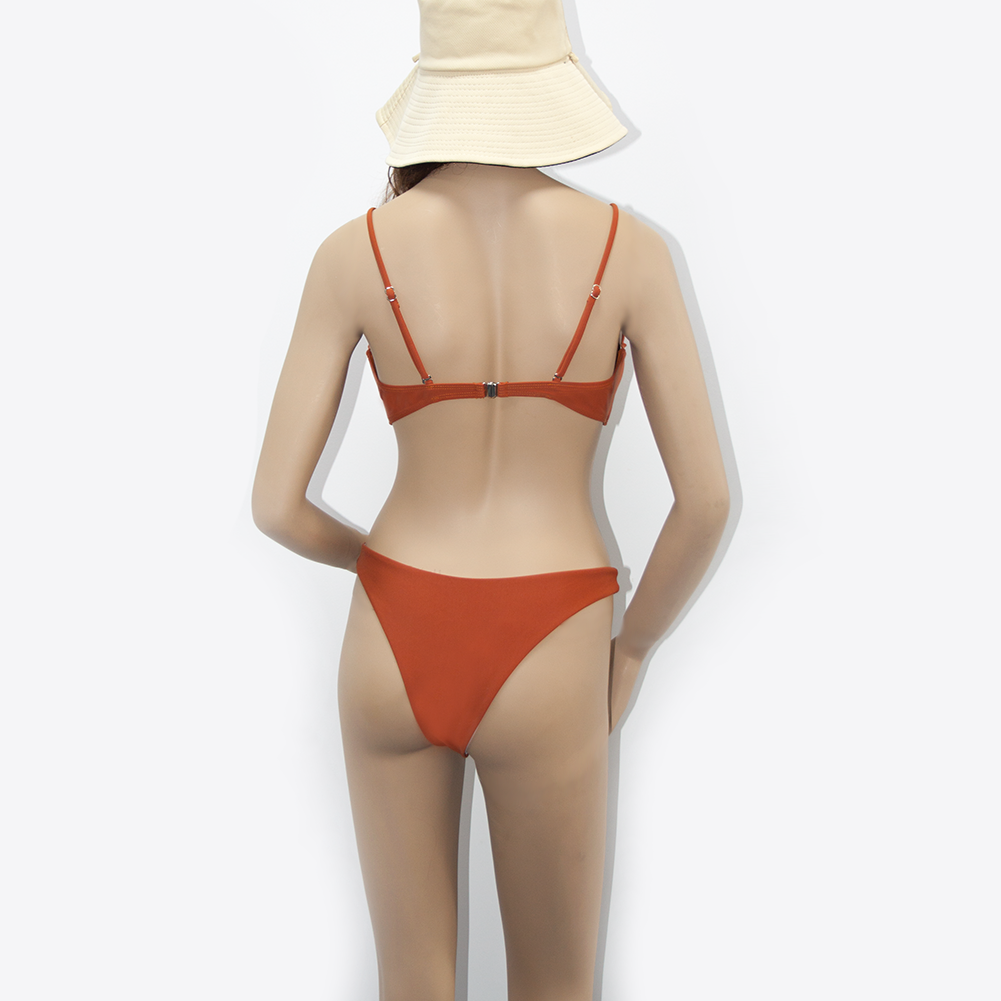 Low Rise Skirted Two Piece Swimsuits Brazilian Bikini Set for Woman 2021