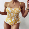 Custom Strappy Floral One Piece Swimsuit 2020