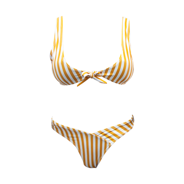 Custom Two Piece Yellow Revolve Low Rise Bikinis Girls 2020