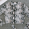 Custom Made Two Pieces Swimsuit Snake Skin Print Long Sleeves Sport Swimsuit