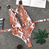2020 Bikini Trends Snake Printed Revolve One Piece Bikini