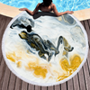 Factory Mixed Colored Marble Quick Dry Round Microfiber Beach Towel for Summer